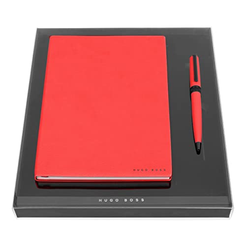 Hugo Boss Schreib-Set Red HPBH974P (Kugelschreiber & Notizblock A5) | Geschenkbox von HUGO BOSS