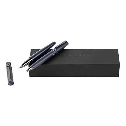 Hugo Boss Stifte-SetKugelschreiber und Tintenroller Illusion Gear Blue in der Geschenkbox, HPBR212L von HUGO BOSS