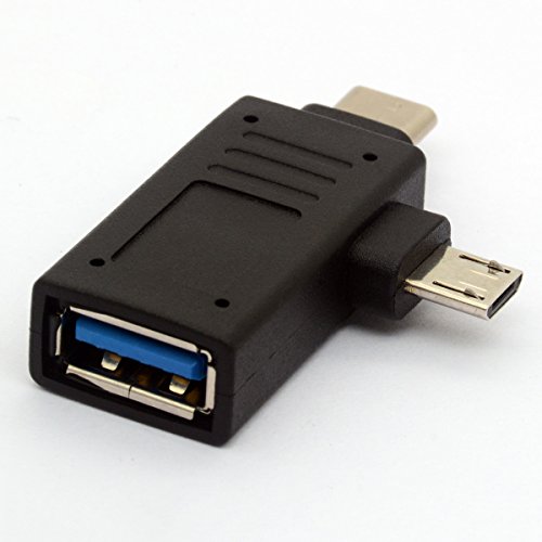 CentBest 2-in-1 Micro USB 3.0 & 2.0 Typ C OTG Adapter, USB-C männlich Micro USB Stecker auf USB-A 3.0 weiblichen Konverter auf dem Gehen von HUHANGGod