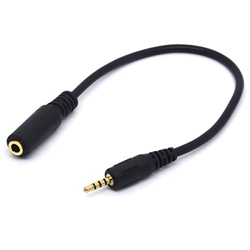 HUHANGGod Kopfhörer-Audio-Konverter, 2,5 mm Stecker auf 3,5 mm Buchse, 4-polig, Stereo-Adapter (2.5mm Male To 3.5mm Female) (4Pole 2.5mm Male) von HUHANGGod
