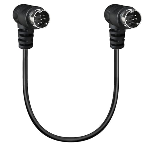HUHANGGod S-Video Mini 8-Pin DIN Kabel Doppel 90 Grad Stecker auf Stecker Adapter für TV Receiver TV Monitor Projektor (50cm) von HUHANGGod