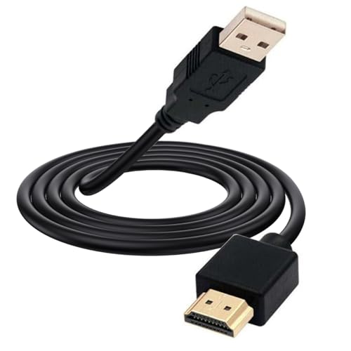 HUHANGGod USB zu HDMI Ladekabel, USB 2.0 Typ A Stecker zu HDMI Stecker Adapter Kabel Konverter (nur zum Laden) (1.5meter/5FT) von HUHANGGod