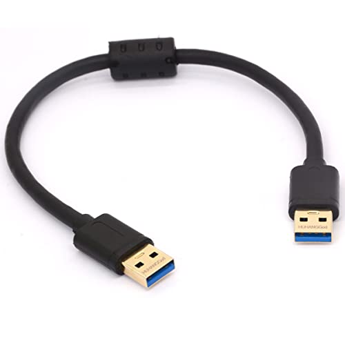 Tomost Kurzes USB 3.0 Stecker auf Stecker Kabel mit EMI-Ferritkern Festplattengehäuse, Modems, Kameras und andere USB-Geräte (Stecker auf Stecker) von HUHANGGod