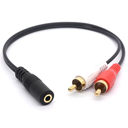 Vergoldete 3,5 mm Buchse auf 2 RCA Stecker Audio Stereo Y Splitter Kabel AV-Adapter für Smartphones, Tablets und MP3-Player, Heimkino - 30CM Vergoldete 3,5 mm Buchse auf 2 RCA Stecker Audio Stereo Y Splitter Kabel AV-Adapter für Smartphones, Tablets und MP3-Player, Heimkino - 30CM von HUHANGGod