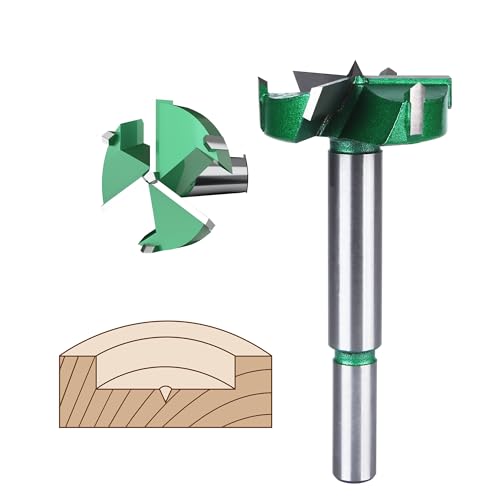 HUHAO Forstnerbohrer 2/5 Zoll Schaft, 42 mm Schnittdurchmesser, Hartmetallbestückter Holzlochsägenöffner, Lochöffner, Scharnierlochschneider für Holzbearbeitung, Kunststoff, Sperrholzprodukte HUHAO Forstnerbohrer 2/5 Zoll Schaft, 42 mm Schnittdurchmesser, Hartmetallbestückter Holzlochsägenöffner, Lochöffner, Scharnierlochschneider für Holzbearbeitung, Kunststoff, Sperrholzprodukte von HUHAO