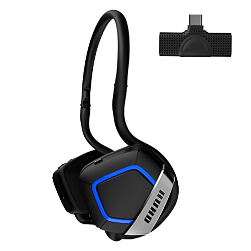 HUHD Wireless Gaming Headset für Nintendo Switch/PC/PS4, PS5 Kabellose Gaming Kopfhörer mit Mikrofon, 2.4Ghz USB Gaming Kopfhörer Over-Ear von HUHD