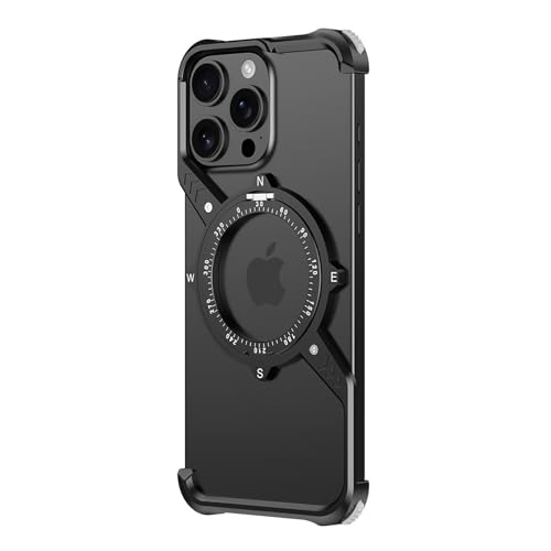 HUHUCASE Schutzhülle für iPhone 16/15/14/13 Pro Max16E/16Plus, Metall-Handyhülle, S-förmige Aluminiumlegierung, Wärmeableitung, magnetische Halterung, Anti-Fall-Schutzhülle (Schwarz, iPhone 15Pro) HUHUCASE Schutzhülle für iPhone 16/15/14/13 Pro Max16E/16Plus, Metall-Handyhülle, S-förmige Aluminiumlegierung, Wärmeableitung, magnetische Halterung, Anti-Fall-Schutzhülle (Schwarz, iPhone 15Pro) von HUHUCASE