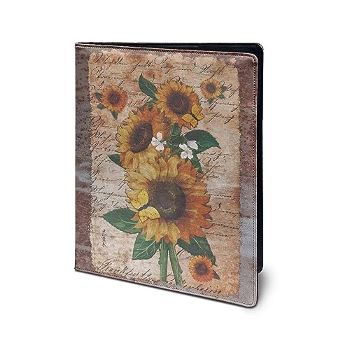 HUIACONG Sonnenblume Schmetterling Leder Portfolio Ordner Vintage Notebook Cover Lebenslauf Ordner Brief/A4 Größe Schreibblock Halter & Büro Konferenz Notizblock Klemmbrett Ordner HUIACONG Sonnenblume Schmetterling Leder Portfolio Ordner Vintage Notebook Cover Lebenslauf Ordner Brief/A4 Größe Schreibblock Halter & Büro Konferenz Notizblock Klemmbrett Ordner von HUIACONG
