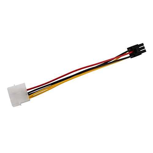 Kabel (R) 4-Pin Stecker zu 6-Pin Buchse Stromkabel Fuer PCIe PCI Adapter weiblich von HUIBEI