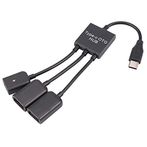 USB 3.1 Typ C Stecker auf 2 Dual USB A 2.0 Buchse + -USB Buchse 3 in 1 OTG HUB von HUIBEI