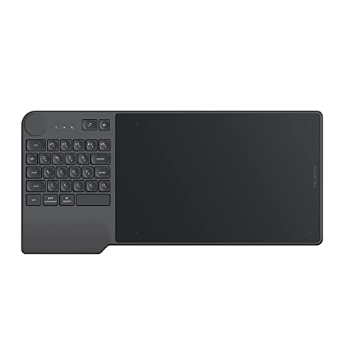 HUION Grafiktablett Inspiroy Keydial KD200 Bluetooth 5.0 8,9 x 5,6 Zoll Stifttablett kombiniert mit Einer Tastatur und einem Wählcontroller, geeignet für Anfänger und professionelle Designer von HUION
