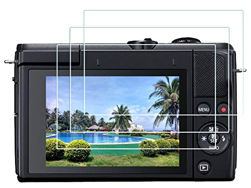 HUIPUXIANG Displayschutz Displayschutzfolie für Canon EOS M200 DSLR-Kamera mit Blitzschuh-Abdeckung, 0,3 mm High-Definition, 9H Härte, optische LCD-Premium-Glas-Schutzhülle [3 + 1 Pack] von HUIPUXIANG