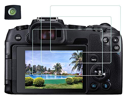 HUIPUXIANG EOS RP Displayschutz Displayschutzfolie für Canon EOS RP spiegellose Digitalkamera, [3 + 1 Stück] 9H gehärtetes Glas Displayschutzfolie Kantenschutz von HUIPUXIANG