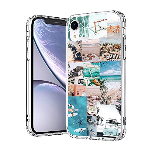 Ästhetische Handyhülle für iPhone XR, Vintage Vibe Collage Ästhetische Retro Sonne Sommerinsel Pfirsiche iPhone Hülle Klar Stoßfest Schutzhülle Case für Frauen Mädchen Ästhetische Handyhülle für iPhone XR, Vintage Vibe Collage Ästhetische Retro Sonne Sommerinsel Pfirsiche iPhone Hülle Klar Stoßfest Schutzhülle Case für Frauen Mädchen von HUIYUEKUAI