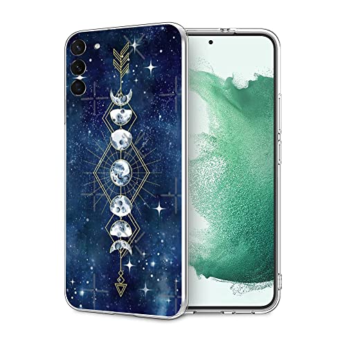 HUIYUEKUAI Ästhetische Hülle für Samsung Galaxy S23, Sternenhimmel Mond Eclipse Stoßfeste Schutzhülle Case für Frauen Mädchen von HUIYUEKUAI