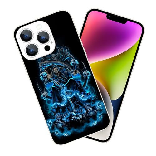 HUIYUEKUAI Kompatibel mit iPhone 16 Pro Hülle, Horror Death Skull iPhone Hülle Schutz Stoßfest TPU Clear Case Cover für Männer & Frauen Hüllen HUIYUEKUAI Kompatibel mit iPhone 16 Pro Hülle, Horror Death Skull iPhone Hülle Schutz Stoßfest TPU Clear Case Cover für Männer & Frauen Hüllen von HUIYUEKUAI