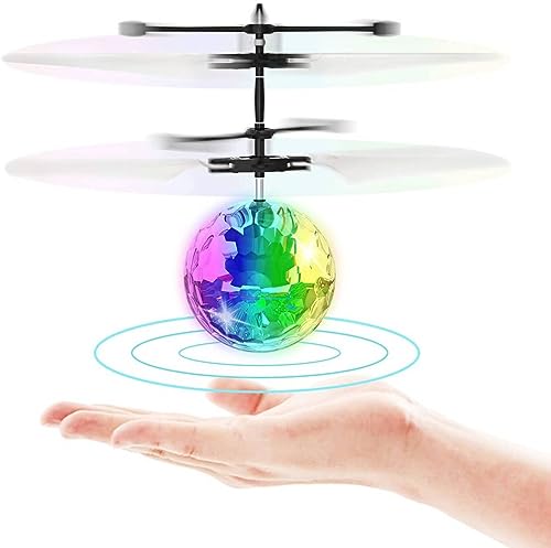 NEU! Induction Copter - RC Spielzeug (handgesteuert) - Fliegende leuchtende Kugel - Faszinierende Lichteffekte - Spiel mit Fernsteuerung von HUKITECH