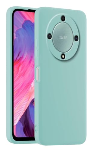 HULLIN Bunte Silikon Handyhülle, Passend für Honor Magic5 Lite 5G (6.67") - Helles Cyan von HULLIN