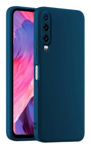 HULLIN Bunte Silikon Handyhülle, Passend für Huawei P30 (6.1") - Saphirblau von HULLIN