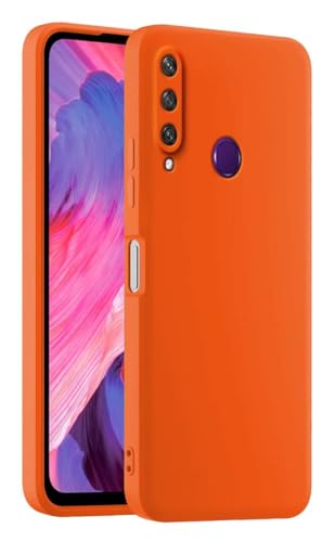 HULLIN Bunte Silikon Handyhülle, Passend für Huawei Y6p (6.3") - Orange von HULLIN