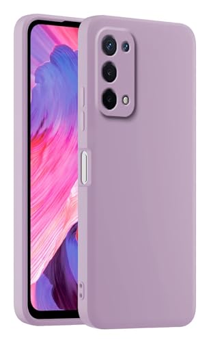 HULLIN Bunte Silikon Handyhülle, Passend für Oppo A54 5G / Oppo A74 5G (6.5") - Gras lila von HULLIN