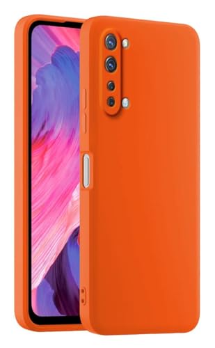 HULLIN Bunte Silikon Handyhülle, Passend für Oppo Find X2 Lite (6.4") - Orange von HULLIN