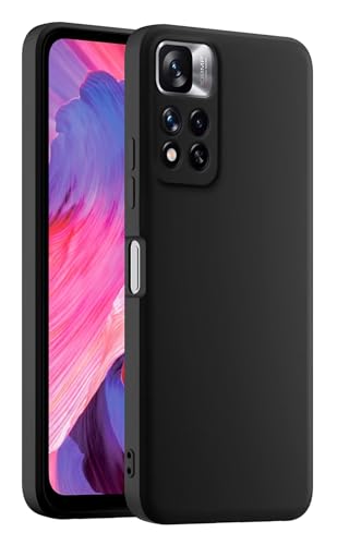 HULLIN Bunte Silikon Handyhülle, Passend für Redmi Note 11 Pro+ 5G / Redmi Note11 ProPlus (6.67") - Schwarz von HULLIN