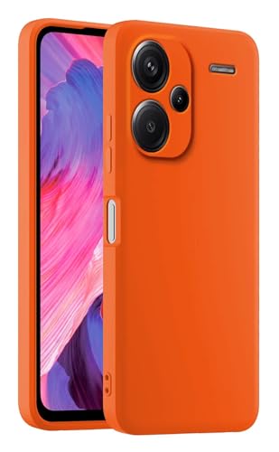 HULLIN Bunte Silikon Handyhülle, Passend für Redmi Note 13 Pro+ / Redmi Note 13 ProPlus (6.67") - Orange von HULLIN