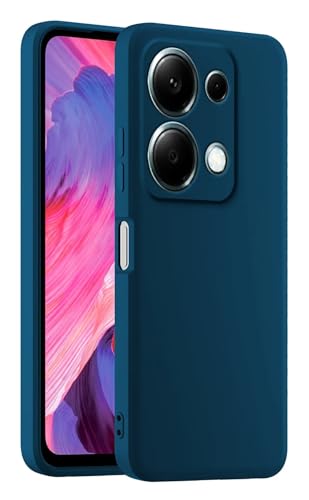 HULLIN Bunte Silikon Handyhülle, Passend für Redmi Note 13 Pro 4G / Poco M6 Pro 4G (6.67") - Saphirblau von HULLIN