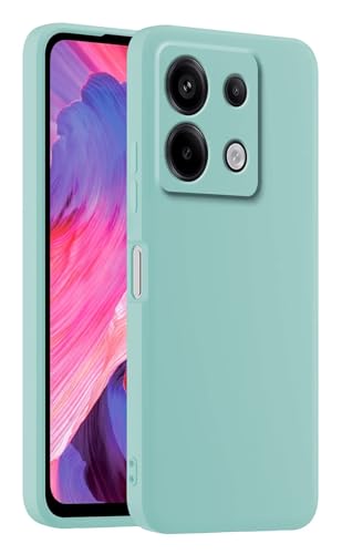 HULLIN Bunte Silikon Handyhülle, Passend für Redmi Note 13 Pro 5G / Poco X6 5G (6.67") - Helles Cyan von HULLIN