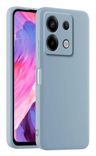 HULLIN Bunte Silikon Handyhülle, Passend für Redmi Note 13 Pro 5G / Poco X6 5G (6.67") - Rauchblau von HULLIN