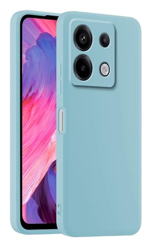 HULLIN Bunte Silikon Handyhülle, Passend für Redmi Note 13 Pro 5G / Poco X6 5G (6.67") - hellblau von HULLIN