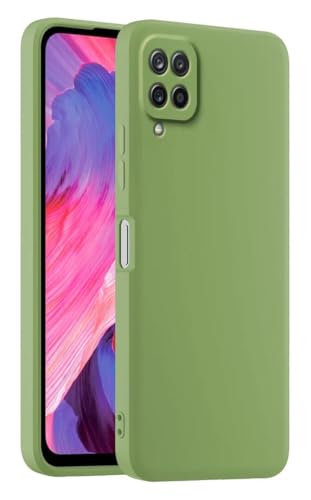 HULLIN Bunte Silikon Handyhülle, Passend für Samsung Galaxy A12 / M12 / A12 Nacho (6.5") - Matcha Grün von HULLIN