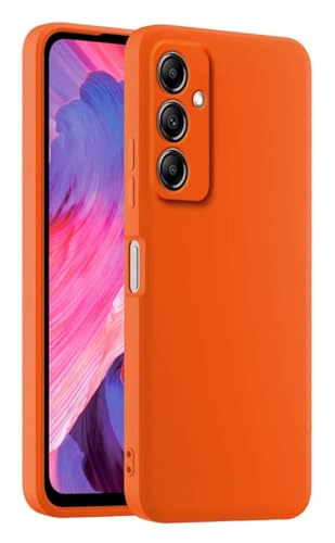 HULLIN Bunte Silikon Handyhülle, Passend für Samsung Galaxy A14 5G / A14 (4G) (6.6") - Orange von HULLIN