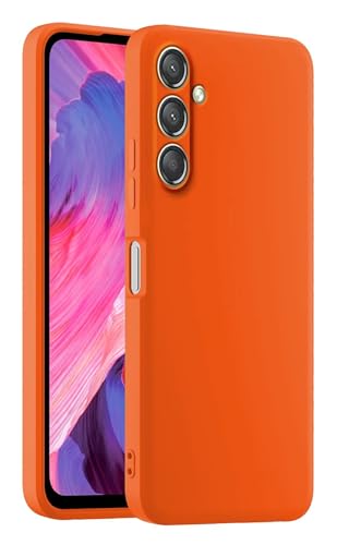 HULLIN Bunte Silikon Handyhülle, Passend für Samsung Galaxy A55 5G (6.5") - Orange von HULLIN