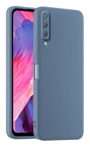 HULLIN Bunte Silikon Handyhülle, Passend für Samsung Galaxy A7 2018 (6") - Lavendelgrau von HULLIN