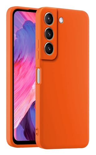 HULLIN Bunte Silikon Handyhülle, Passend für Samsung Galaxy S21 (6.2") - Orange von HULLIN