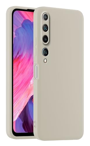 HULLIN Bunte Silikon Handyhülle, Passend für Xiaomi MI 10 5G (6.67") - Altweiß von HULLIN