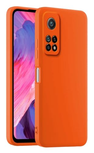 HULLIN Bunte Silikon Handyhülle, Passend für Xiaomi MI 10T 5G / Xiaomi MI 10T Pro 5G (6.67") - Orange von HULLIN