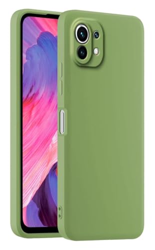 HULLIN Bunte Silikon Handyhülle, Passend für Xiaomi MI 11 (6.81") - Matcha Grün von HULLIN
