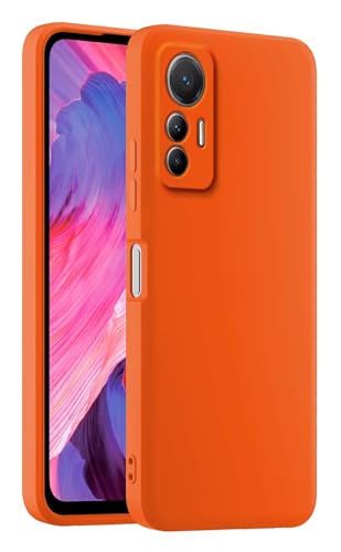 HULLIN Bunte Silikon Handyhülle, Passend für Xiaomi MI 12 Lite (6.55") - Orange von HULLIN