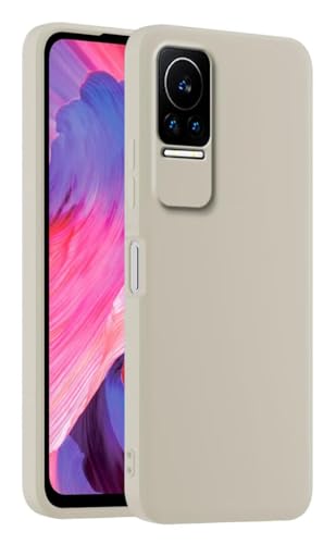HULLIN Bunte Silikon Handyhülle, Passend für Xiaomi MI 13 Lite (6.55") - Altweiß von HULLIN