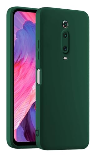 HULLIN Bunte Silikon Handyhülle, Passend für Xiaomi MI 9T / MI 9T Pro (6.39") - Dunkelgrün von HULLIN