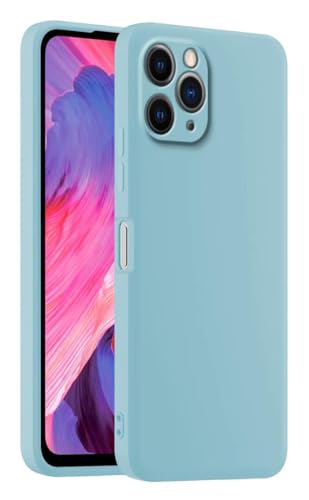 HULLIN Bunte Silikon Handyhülle, Passend für iPhone 11 Pro Max (6.5") - hellblau von HULLIN