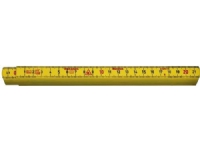 HULTAFORS Tommestok 2m 12led gelb, aus glasfaserverstärktem Polyamid, 15mm breit, mit mm auf beiden Seiten von HULTAFORS