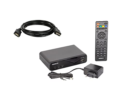 Humax HD Fox Digitaler HD Satellitenreceiver 1080P Digital HDTV Sat-Receiver mit 12V Netzteil Camping - Astra vorinstalliert - HDMI, SCART, DVB-S/S2 PVR Ready (inkl. conecto HDMI Kabel) von HUMAX