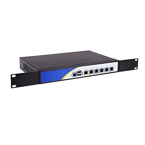 Firewall, Mikrotik, Pfsense, OPNsense, VPN, Network Security Micro Appliance, Router PC, Intel Core I5 3320M, RS03, AES-NI/6 Intel Gigabit LAN/2USB/COM/VGA/Fan, (8G RAM/64G SSD) von HUNSN