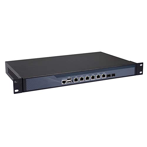 Firewall, VPN, 1U 19 Inch Rackmount, Mikrotik, Pfsense, OPNsense, Network Appliance, B75 with Intel I5 3470, RS10, AES-NI/6 Intel LAN/2 Optical SFP/2USB/COM/VGA/Bypass/Fan,(16G RAM/512G SSD) von HUNSN