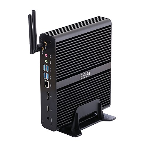 HUNSN 4K Fanless Mini PC, Desktop Computer, Server, Intel Comet Lake Quad Core I7 10510U 10610U, BM14, WiFi, BT, DP, HDMI, LAN, Barebone, NO RAM, NO Storage, NO System von HUNSN