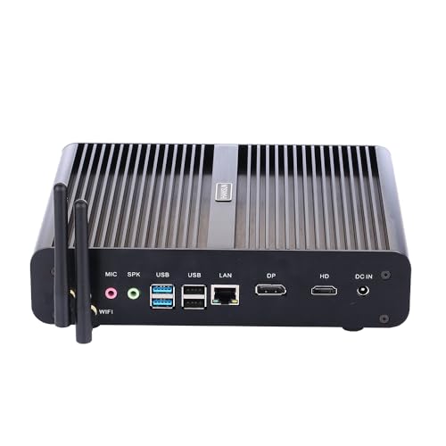 HUNSN 4K Fanless Mini PC, Desktop Computer, Server, Windows 11 or Linux Ubuntu, Intel 10 Cores I7 1255U, BM14f, WiFi, BT, DP, HDMI, LAN, 2 x USB3.0, 6 x USB2.0, 16G RAM, 512G SSD, 1TB HDD von HUNSN